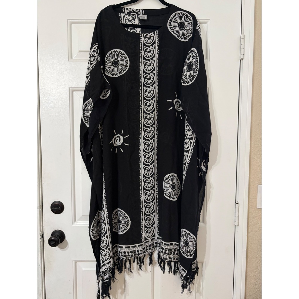 Womens Kaftan One Size Black Styled by Saybury